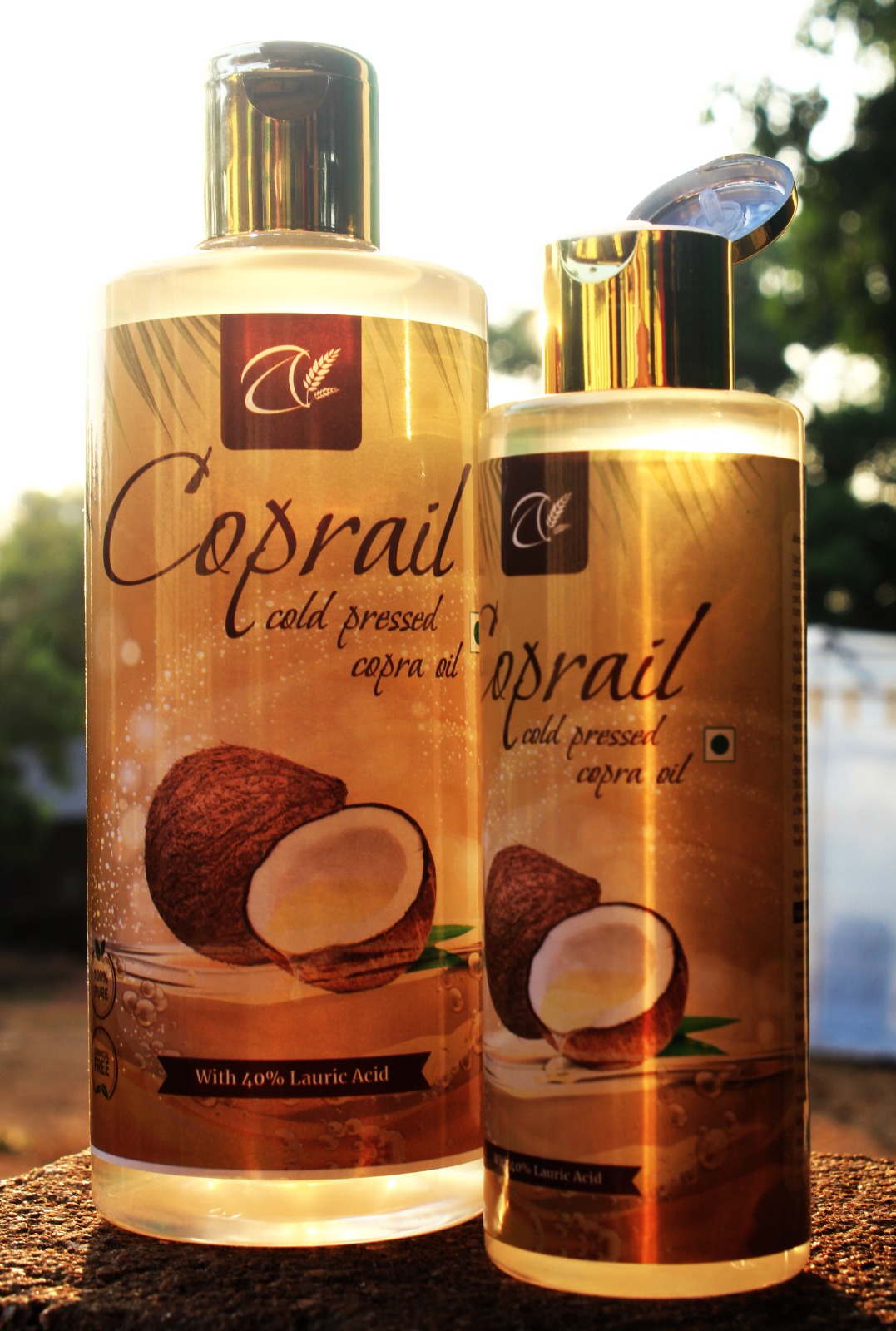 Coprail — Cold pressed copra oil bottle